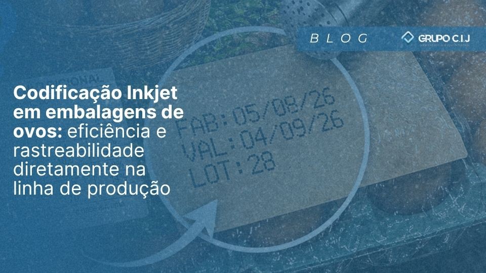 Codificação Inkjet em embalagens de ovos: eficiência e rastreabilidade diretamente na linha de produção