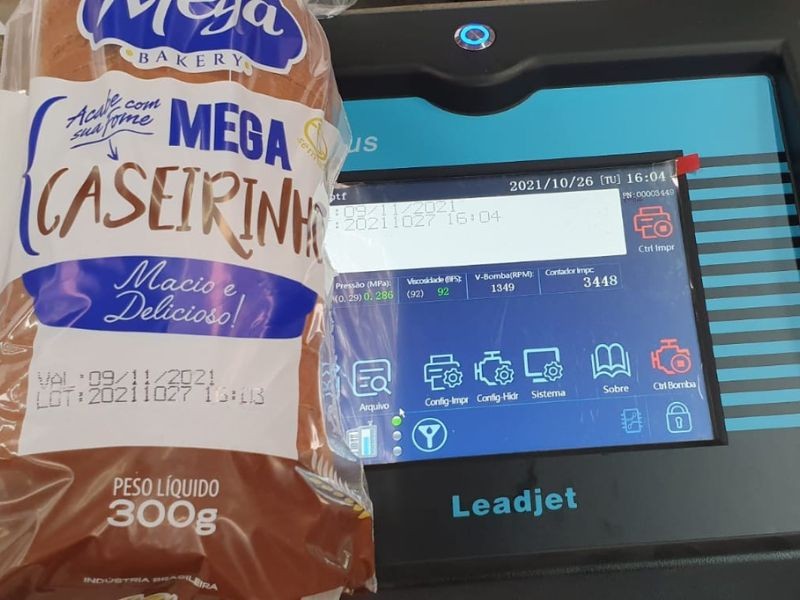 Datador Impressão Industrial Inkjet para Indústria de Pães e Cereais - Grupo CIJ